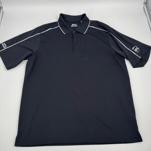 Slazenger Black Polo Shirt XL‎ UPS Logo Embroidered Golf Athletic Sport